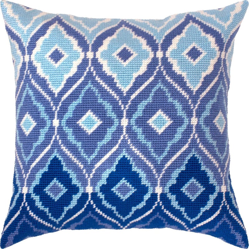 Brvsk Ornamental Needlepoint Kit for Adults and Beginners — Persia 16″ × 16″ with Clear, Precise Printed Design on Cotton Canvas; Includes 2 Needles, Yarn, and Easy-Read Chart - Image 1